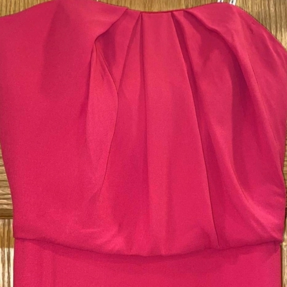 Halston Heritage Strapless Drape Back Flowy Gown - Picture 7 of 15